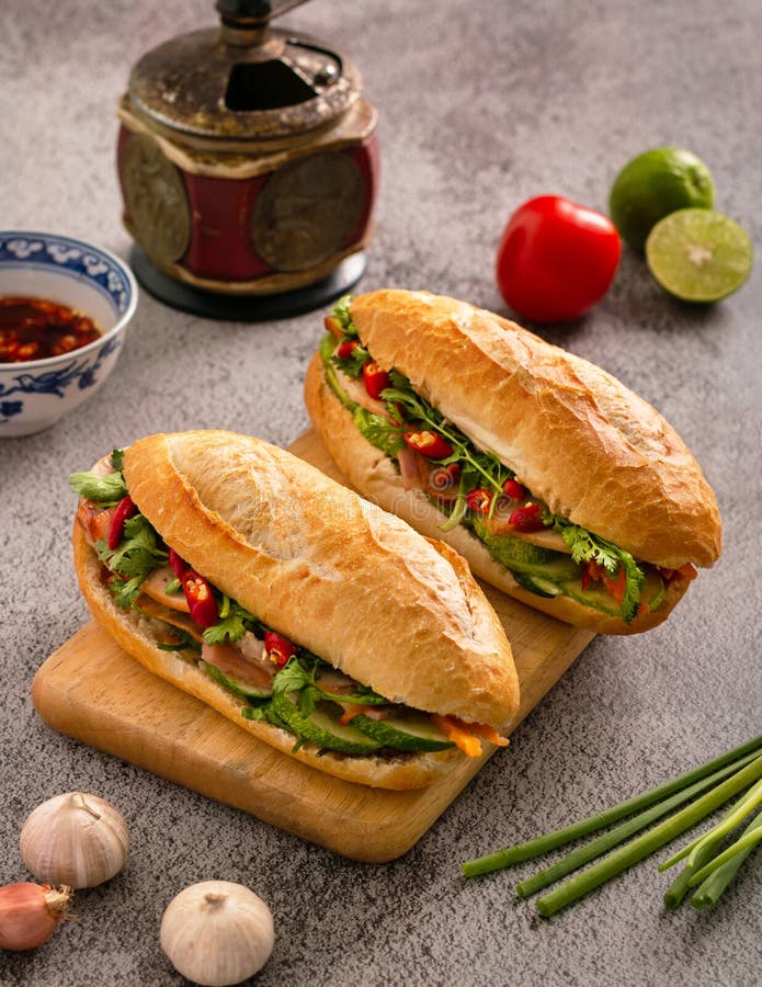 Banh Mi - Vietnamese Sandwich Stock Photo - Image of meal, soup: 144649308