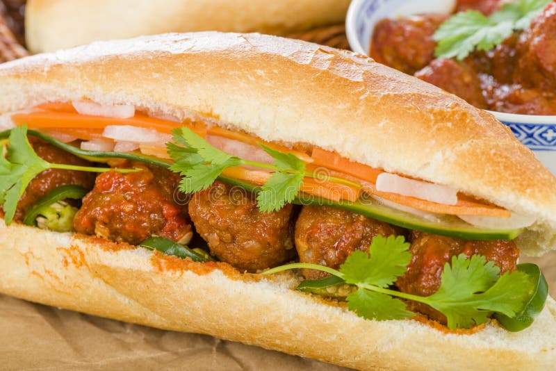 Banh MI Xiu Mai imágenes de archivo libres de regalías Banh MI Xiu Mai imágenes de archivo libres de regalías