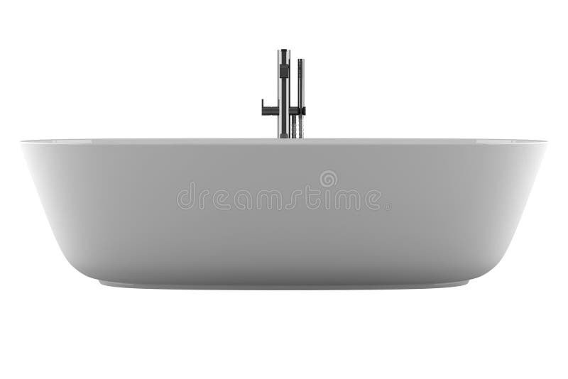 Banheira isolada no fundo branco ilustração stock Banheira isolada no fundo branco ilustração stock