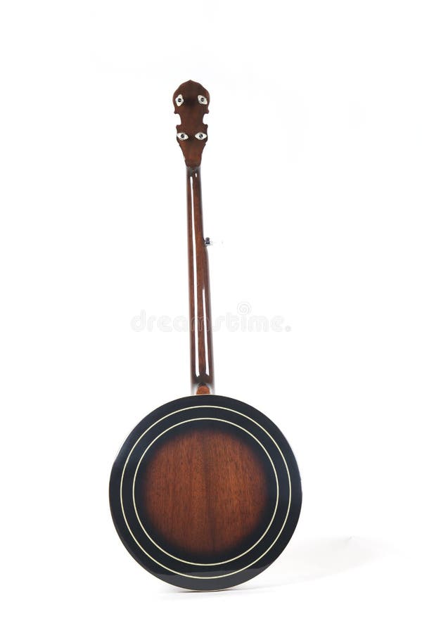 Banjo back isolated on a white background royalty free stock photo