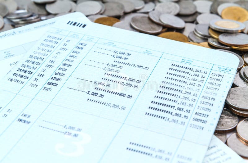 Bank book account balance stock photo. Image of paper 35273196