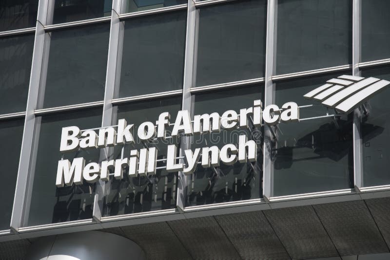 Bank of America Merill Lynch Logo on Their Local Office in Singapore ...