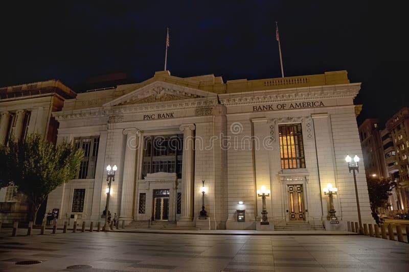 Bank of Amerika in Washington DC Redaktionelles Foto Bild von bargeld, grenzstein 31323606