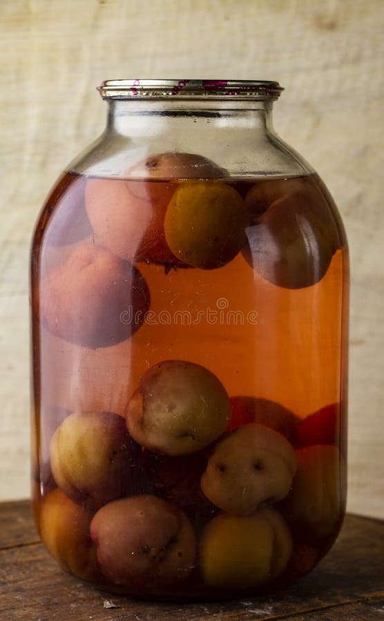 Bank of Canned Fruit Compote on the Shelf Stock Photo Image of autumn, berry 136038686