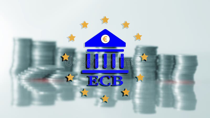 bank centrala - europejczyk ECB Finanse, kapitałowa bankowość i inwestorski pojęcie, ilustracja wektor bank centrala - europejczyk ECB Finanse, kapitałowa bankowość i inwestorski pojęcie, ilustracja wektor
