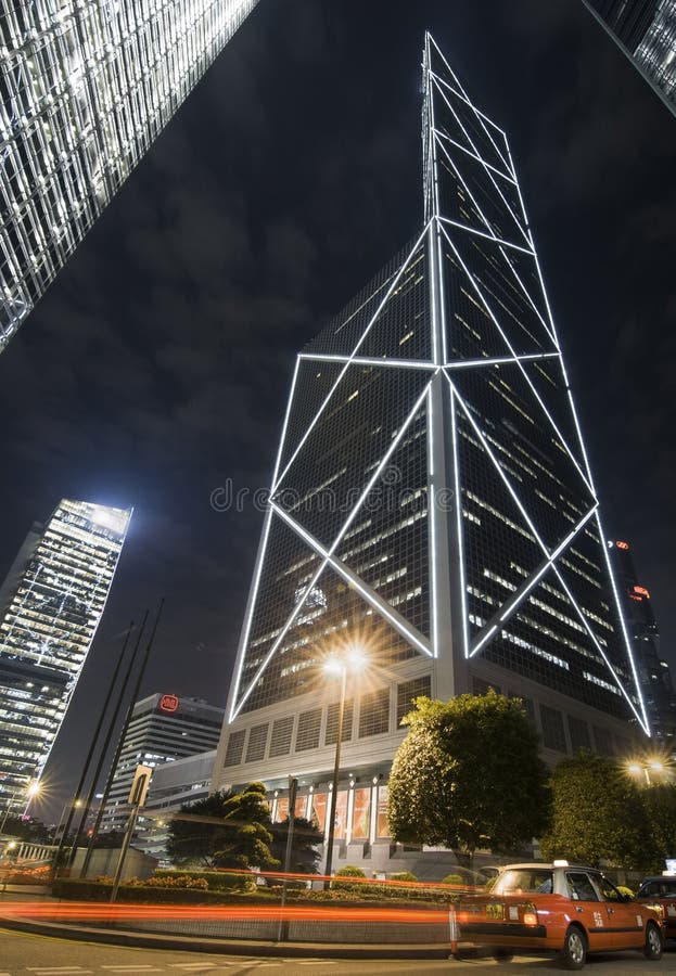 Bank of China at night