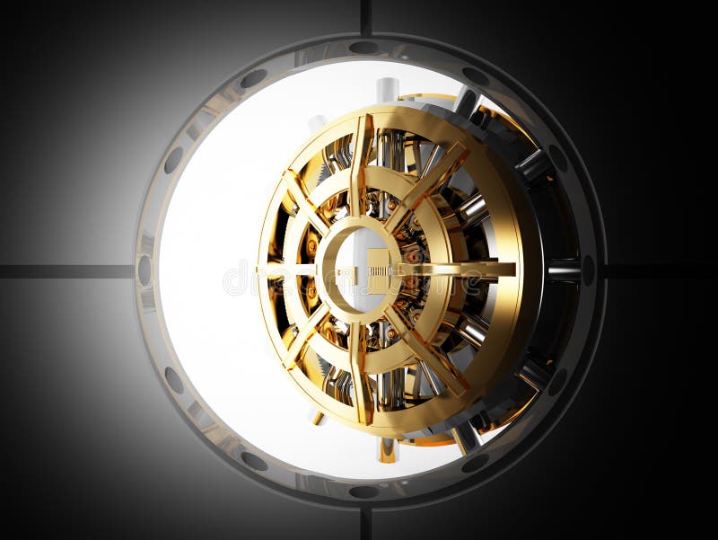 Bank door vault 3d