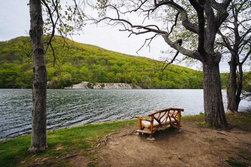 Hessian See Und Laub Nahe Bear Mountain Ny Stockbild Bild Von