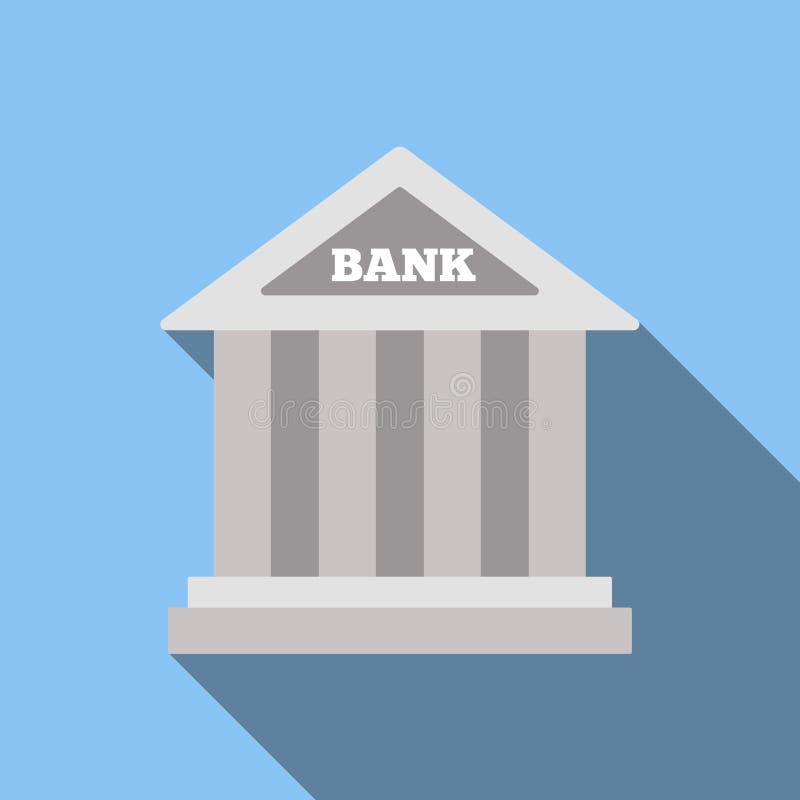 Bank Flat Icon Stock Illustration Illustration Of Emblem 125210155