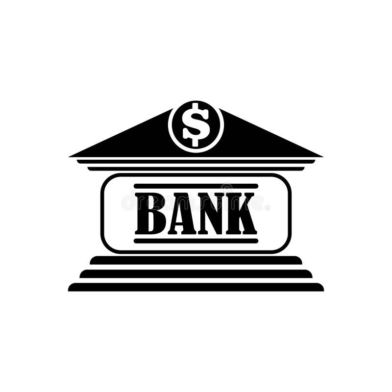 Bank icon logo vector design royalty free illustration