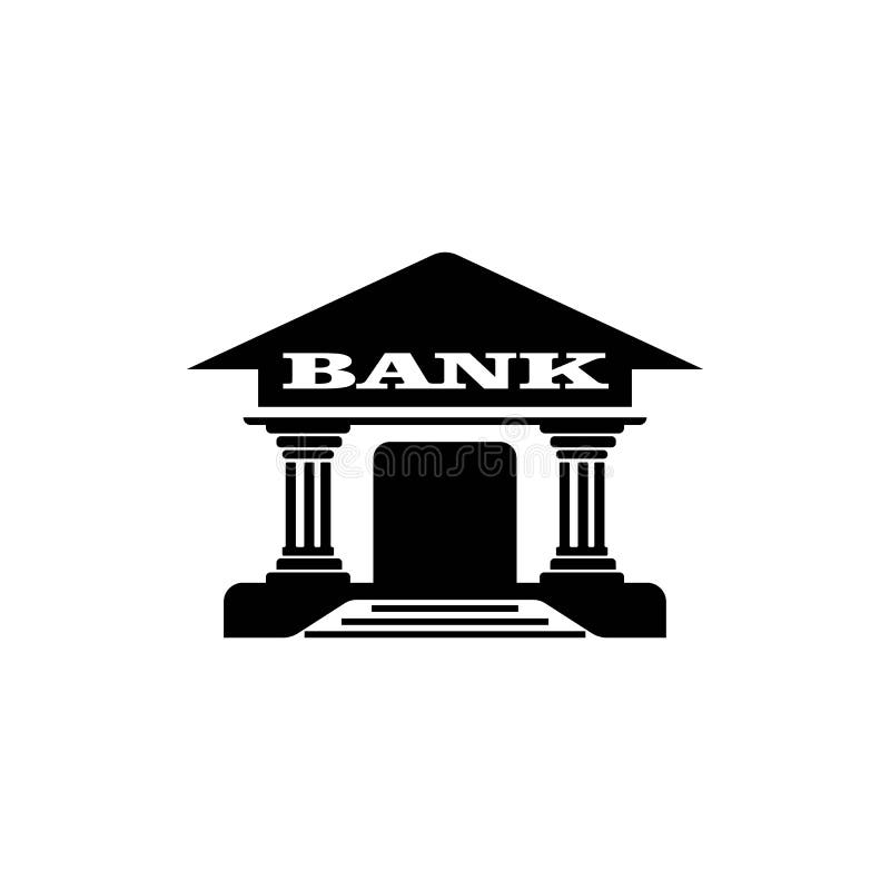 Bank icon logo vector design stock illustration