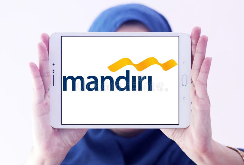 Bank Mandiri logo editorial stock image. Image of cards - 114386139