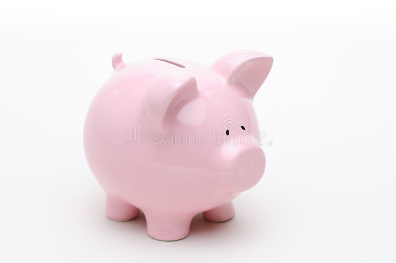 bank odizolowywający prosiątka menchii biel fotografia stock bank odizolowywający prosiątka menchii biel fotografia stock
