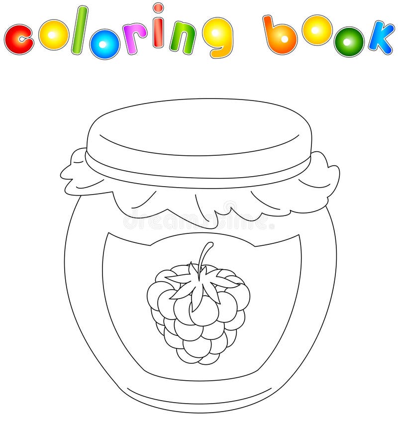 Bank of raspberry jam coloring book