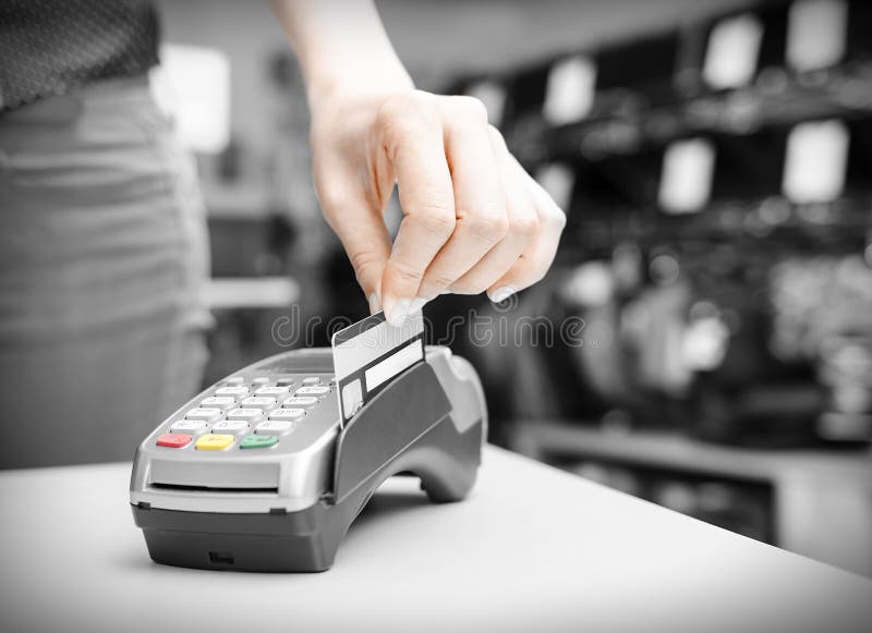 Bank terminal stock photos