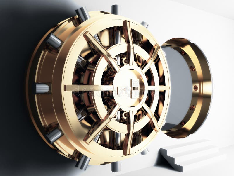 Bank vault door 3d