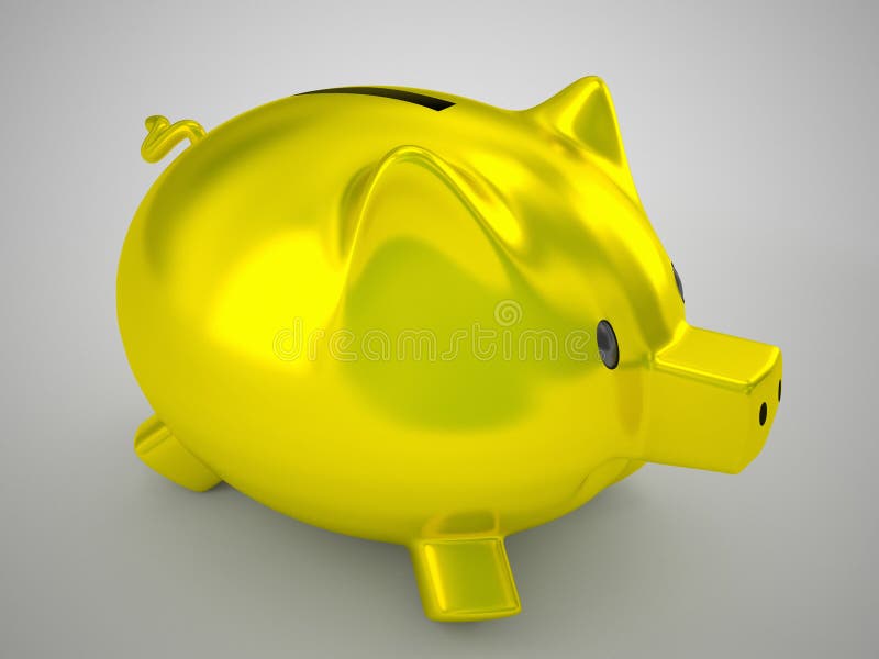 Bank złota świnka royalty ilustracja