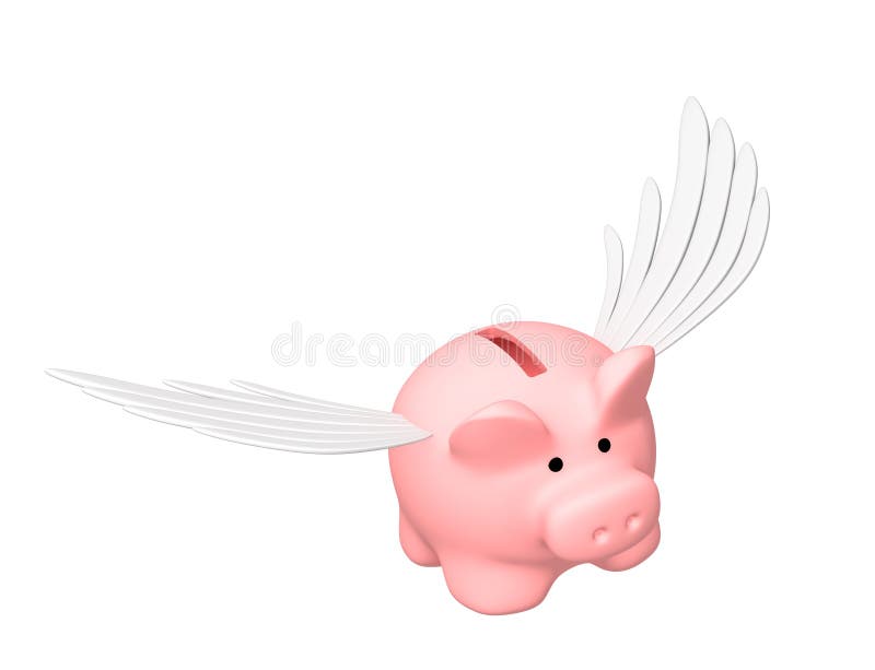 banka latający prosiątka skrzydła ilustracja wektor banka latający prosiątka skrzydła ilustracja wektor