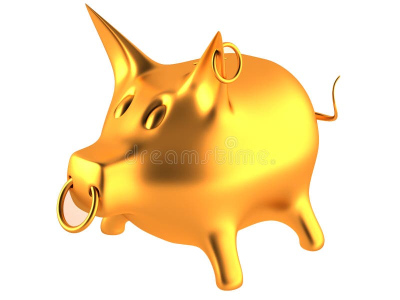 Banka złota prosiątko ilustracji
