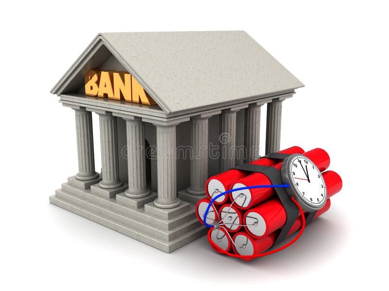 Bankdiefstal stock illustratie