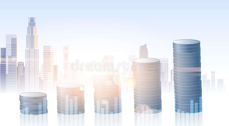 Banking Business Banner Finance Savings Silhouette City Background Stock  Vector - Illustration of coin, architecture: 84498587