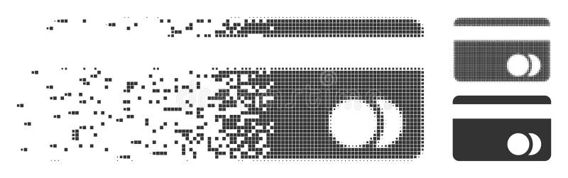 Banking Card Damaged Pixel Icon royalty free illustration