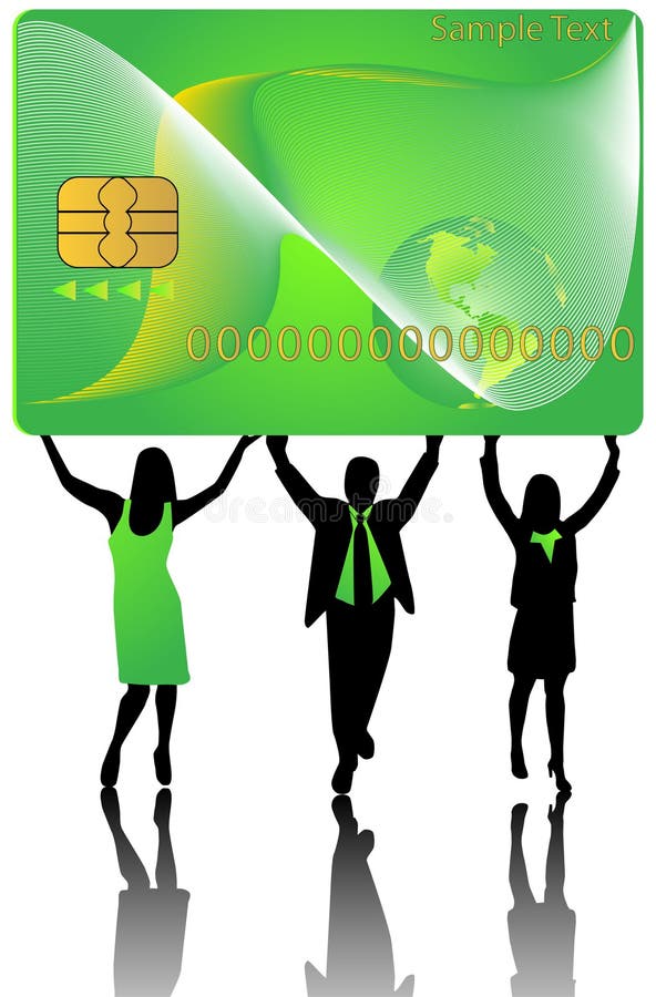 Banking card and people