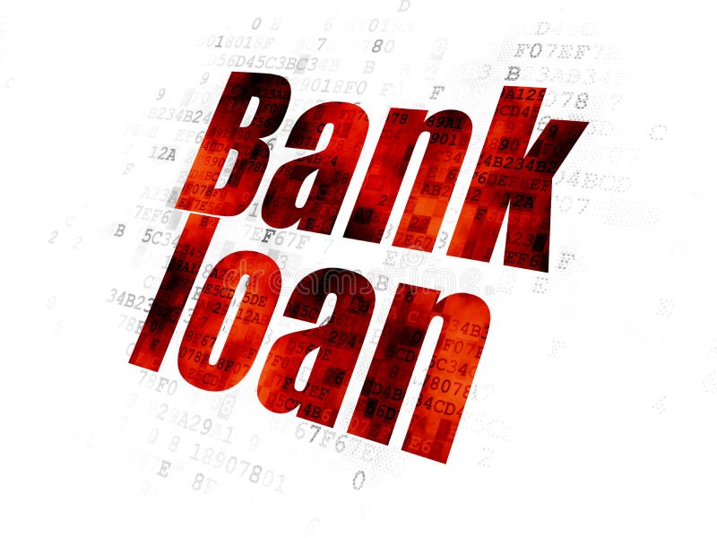 Banking Concept Bank Loan on Digital Background Stock Illustration