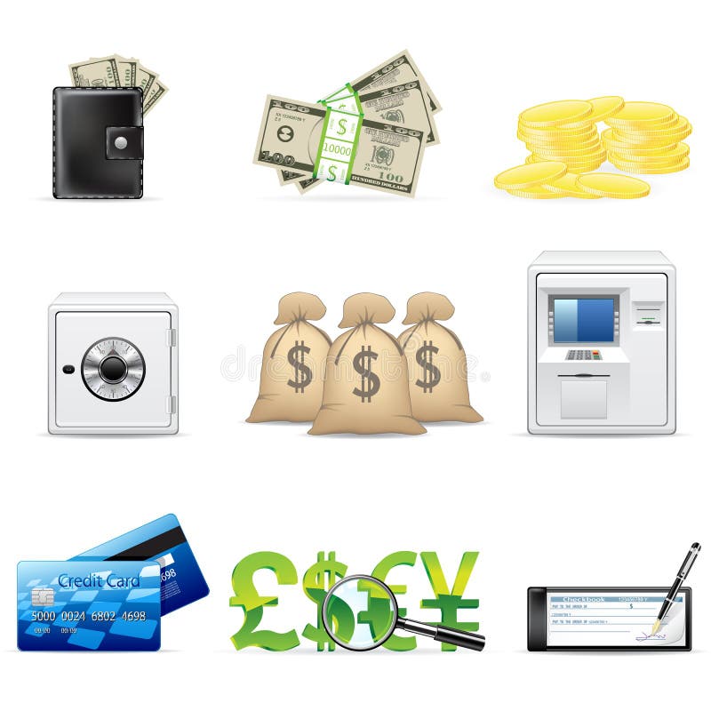 Banking and finance icon set