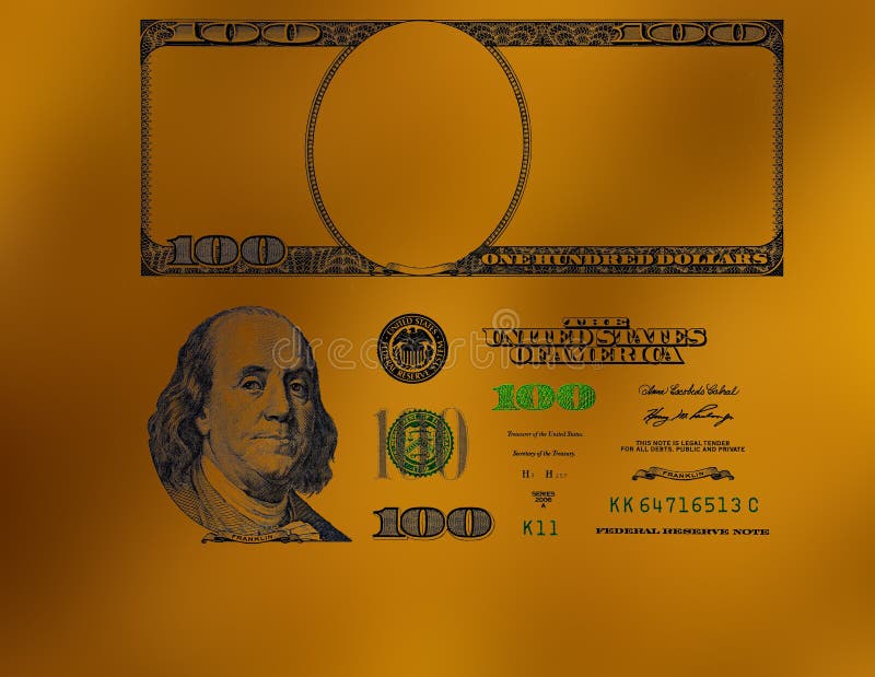 Banknot 100 dolarów amerykańskich. elementów