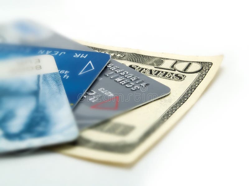 Banknote and credit cards