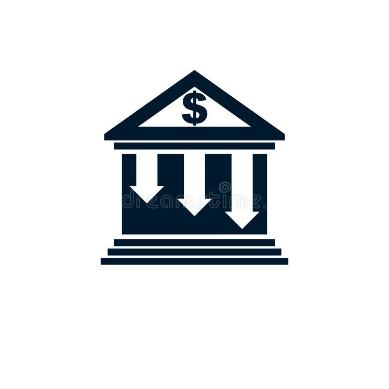 Bankowe logo koncepcyjne, unikatowy symbol wektora royalty ilustracja