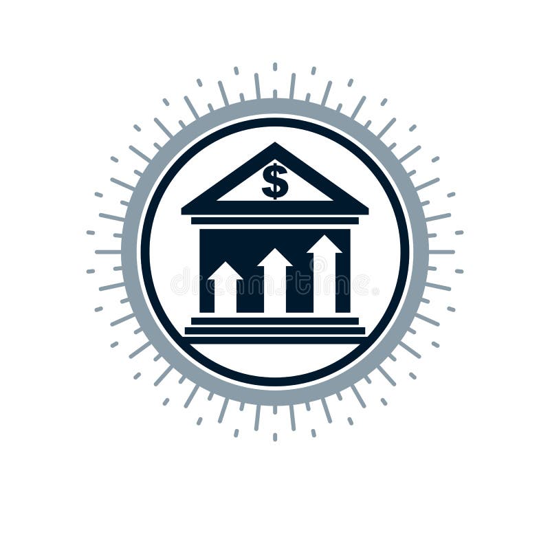 Bankowe logo koncepcyjne, unikatowy symbol wektora ilustracja wektor