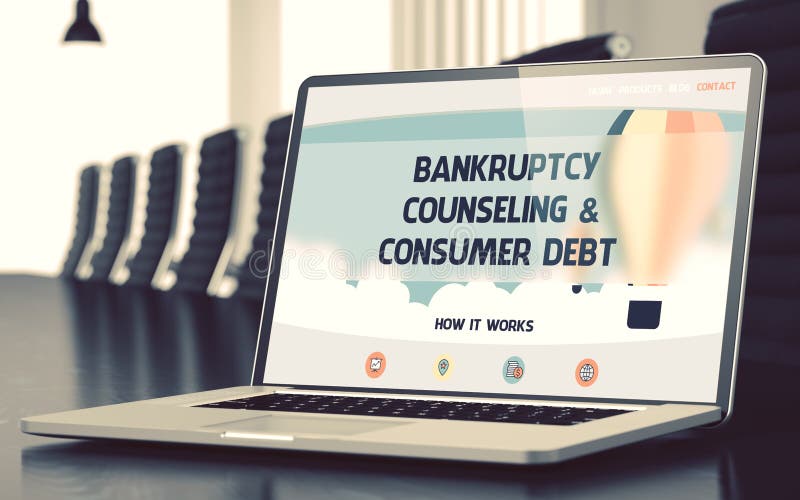 Bankructwa Doradzać i Konsumpcyjnego długu pojęcie 3d