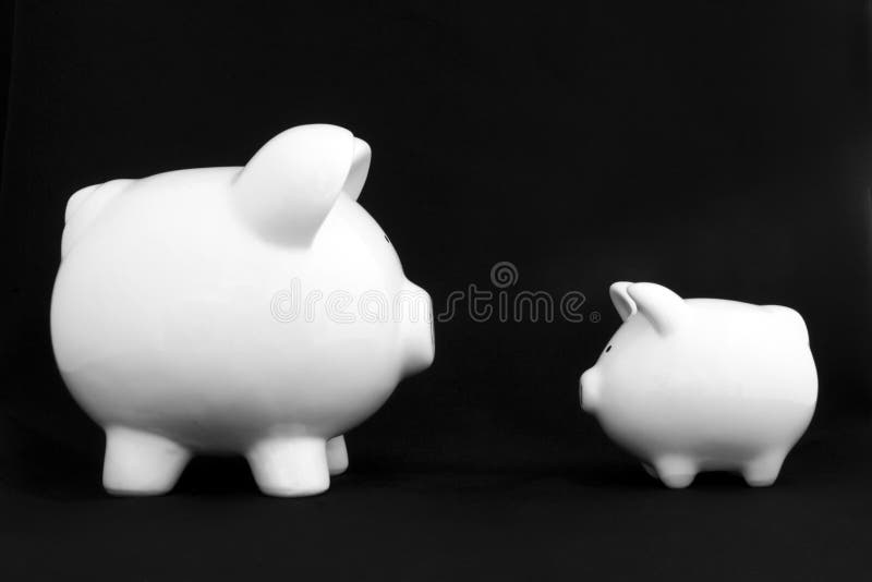 banks piggy två royaltyfri fotografi banks piggy två royaltyfri fotografi
