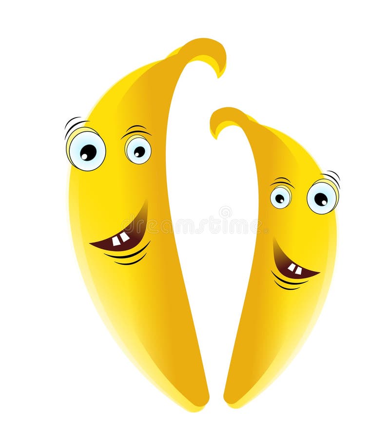 Bannana twins stock illustration. Illustration of showing 20389491