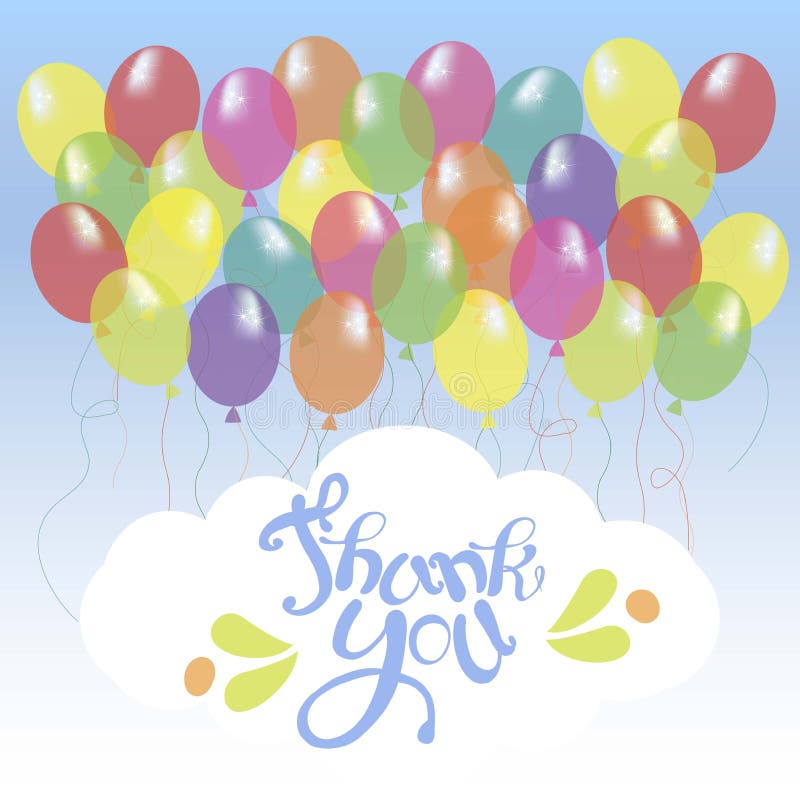 Thank you on sky stock illustration. Illustration of grateful - 24723873