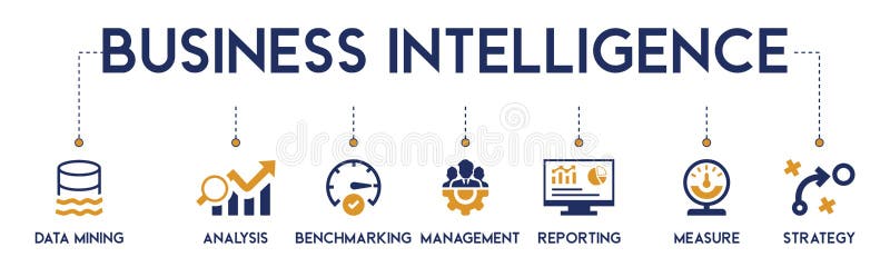 Banner Business intelligence vector illustration concept