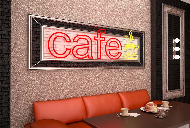 Banner cafe stock illustration. Illustration of closeup 52410465