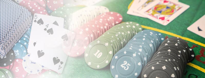 Banner, Chips for casino or pile of gambling tokens. Volumetric heap of money or cash for games like poker, card and blackjack