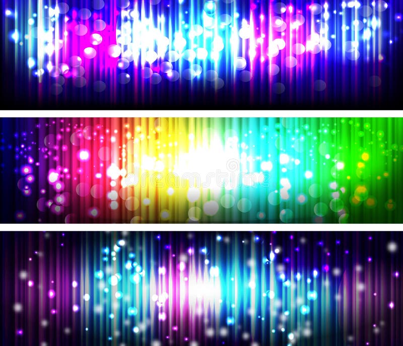 Banner cu linii abstracte strălucitoare royalty free illustration