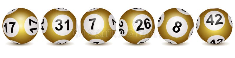 Banner 3D απεικόνισης με μπαλάκια Lotto απομονωμένες σε λευκό φόντο απεικόνιση αποθεμάτων