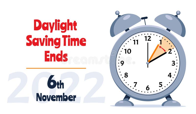 Daylight Saving Time March 12, 2023 Concept. Stock Vector