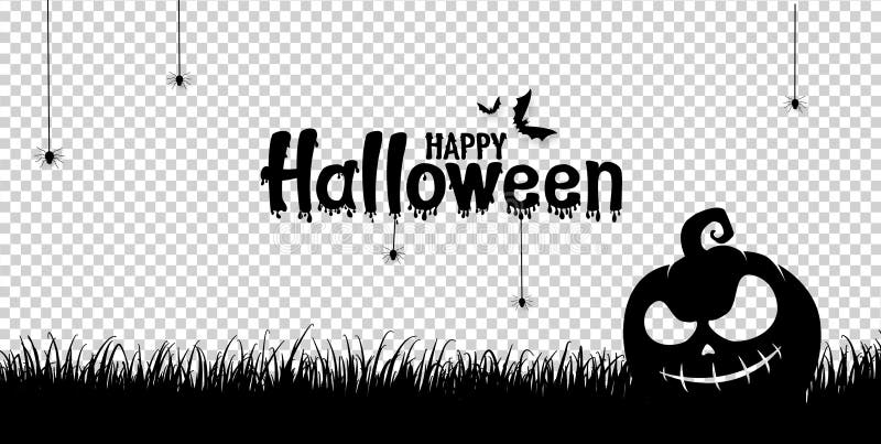 Banner Feliz De Halloween Com Aranha Assustadora Do Rosto Da Abóbora  Pendurada Em Teias De Aranha Isoladas Em Png Ou Elemento De F Ilustração do  Vetor - Ilustração de cartoon, assustador: 233205783