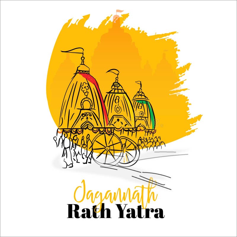 Banner Design of Rath Yatra Festival Stock Vector - Illustration of poster,  creative: 226923970