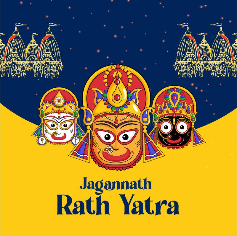 Banner Design of Rath Yatra Festival Stock Vector - Illustration of india,  jagannatha: 227013530