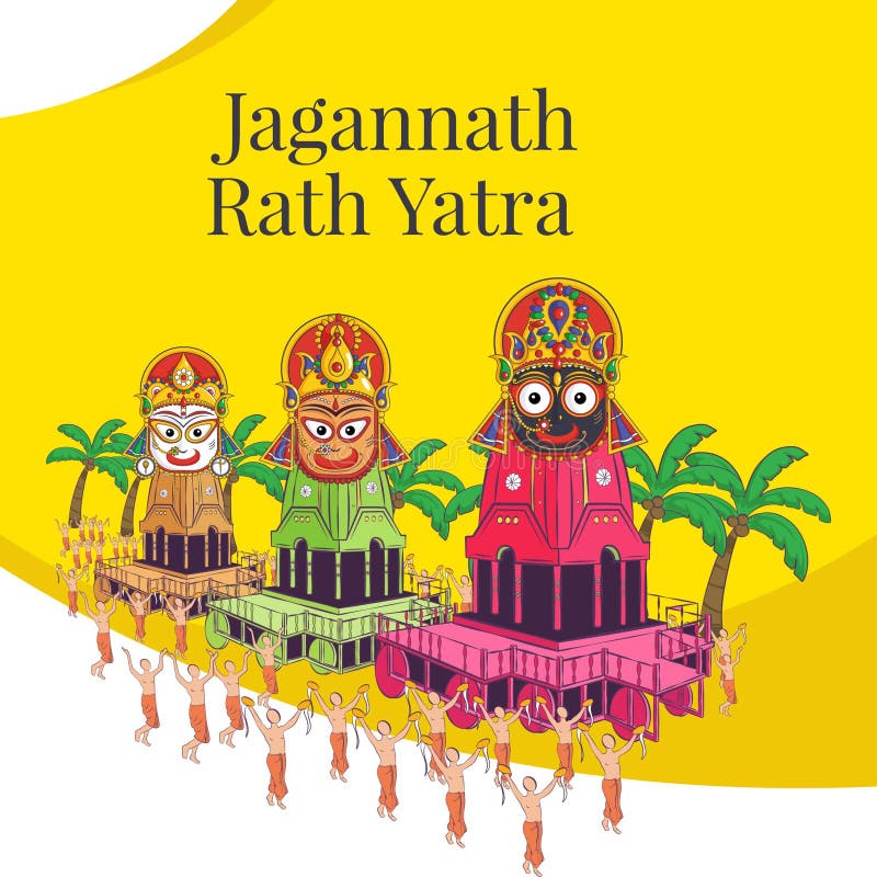 Banner Design of Rath Yatra Festival Stock Vector - Illustration of  background, culture: 227013534