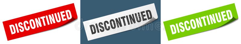 discontinued sticker. discontinued sign set. discontinued isolated label. discontinued sticker. discontinued sign set. discontinued isolated label