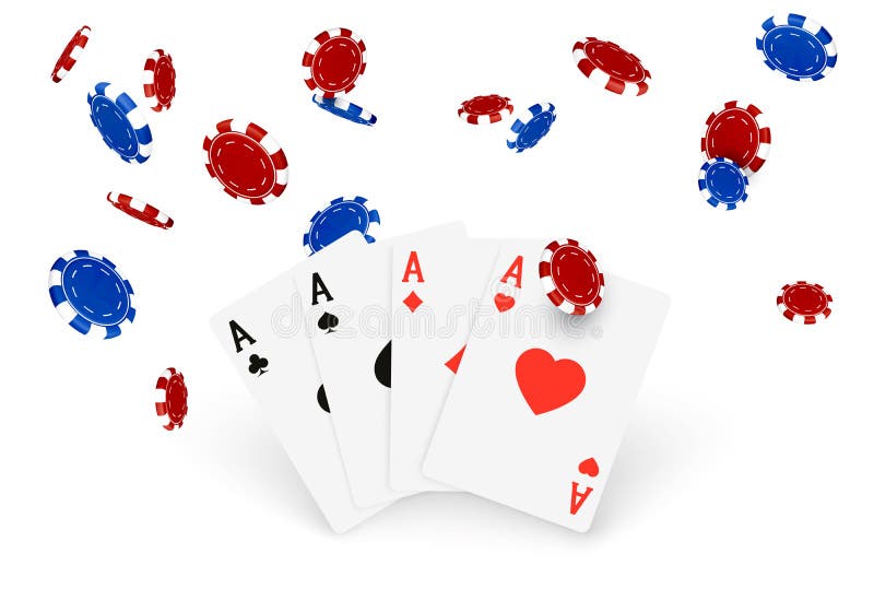 Jogo de cartas de quatro do mesmo tipo ou quads. elemento de jogo cazino de  design ace. cartas realistas de pôquer ou blackjack. ilustração vetorial