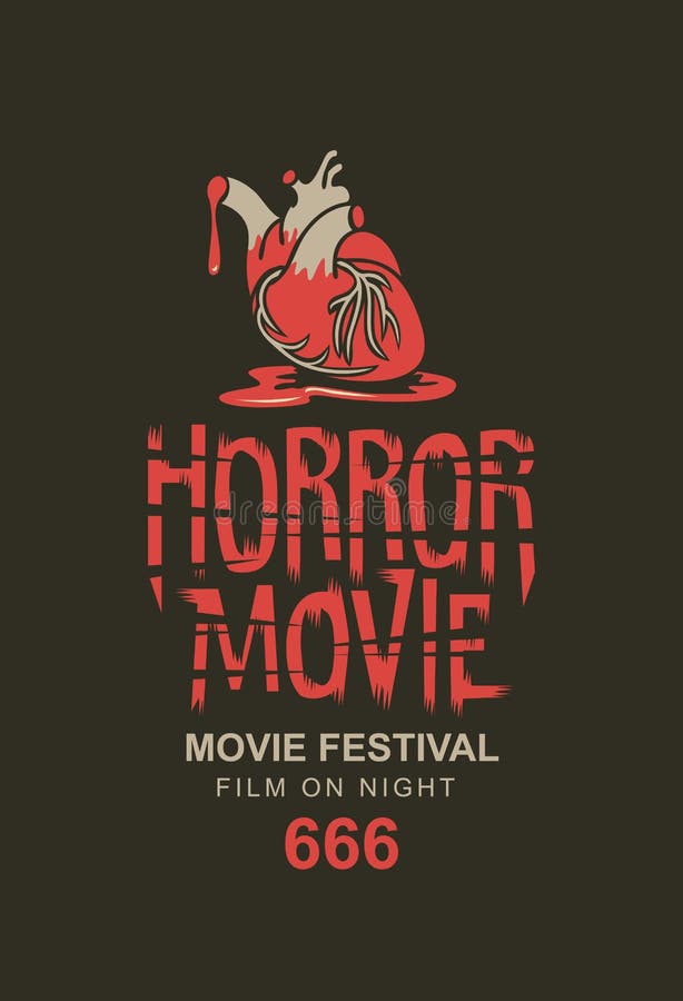 Banner do festival de filmes de terror para o cinema assustador